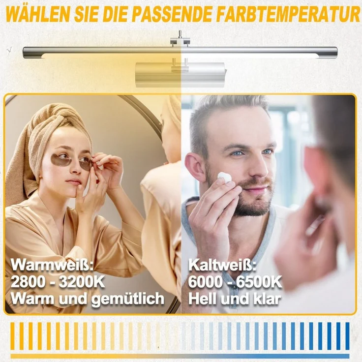 FIVMEN LED Spiegelleuchte Spiegellampe Wandleuchte Lampe Badleuchte LED Badezimmer Beleuchtung, 15W, für Wandbeleuchtung und Spiegel Beleuchtung – Bild 3