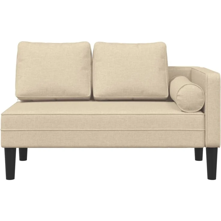 vidaXL Chaiselongue mit Kissen, Creme Stoff, 16,5 x 62 x 57,5 cm – Bild 3