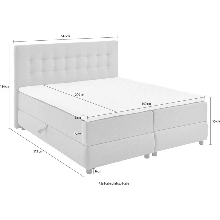 ATLANTIC home collection Boxbett LILO, inkl. Bettkasten und Topper – Bild 3