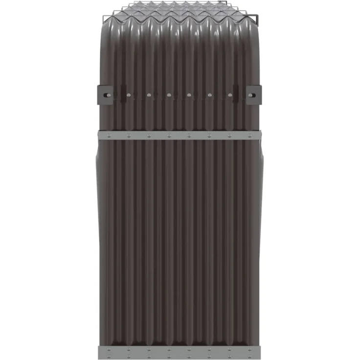 vidaXL Kaminholzunterstand Braun 300x45x100 cm Verzinkter Stahl 364576 – Bild 3