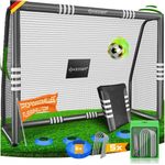 KESSER® Fußballtor für Garten robustes Outdoor Training Schusstraining UV-beständigem Netz, Stahlrahmen mit Polsterung, Erdhaken, Luftpumpe, Hüttchen, Montagezubehör für Kinder und Erwachsene Anthrazit, 300cm, Ohne Torwand