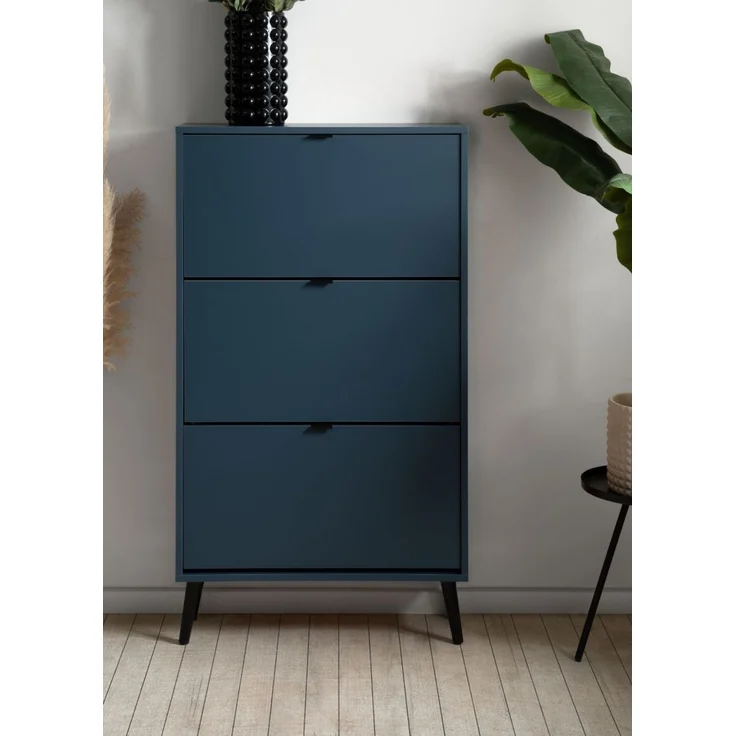 Schuhschrank Aldan in blau 70 x 125 cm – Bild 6