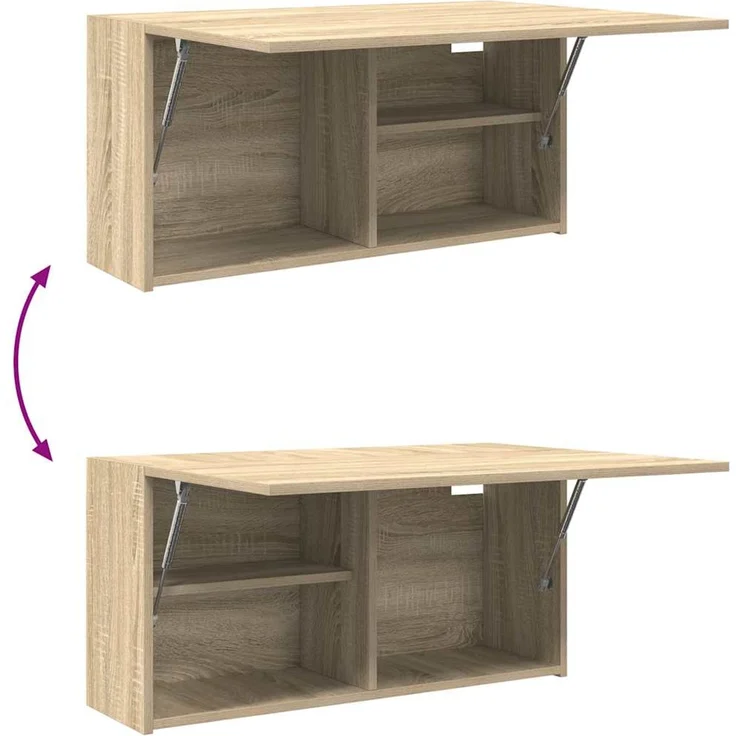 vidaXL Bad-Wandschrank Sonoma-Eiche 80x25x40 cm Holzwerkstoff 860087 – Bild 8