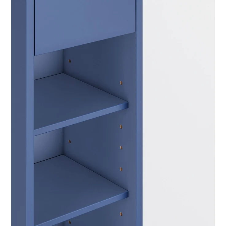 SoBuy BZR34-II-B Badezimmer-Hochschrank, MDF, Lackiert, Blau, 65 x 170 x 32 cm – Bild 9