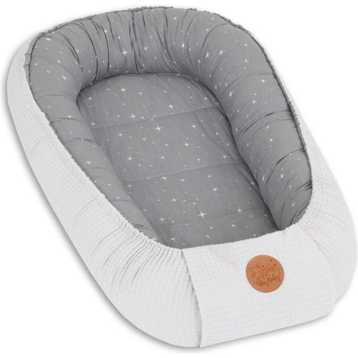 Babynest Neugeborene Nestchen Baby 90x50 cm - Kokon Handmade zweiseitig aus Baumwolle Waffel mit Babynestchen Galaxie – Bild 5