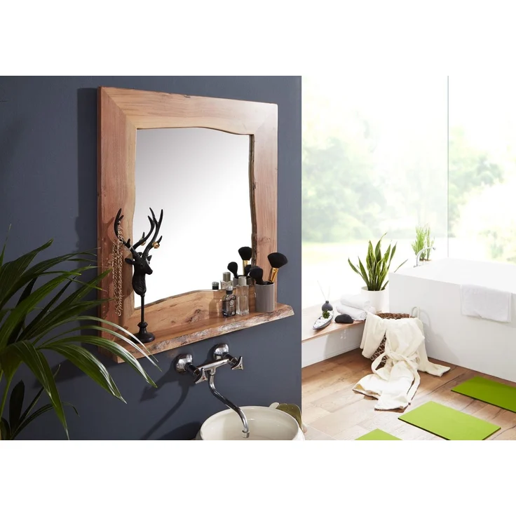 Badspiegel Akazie 70x12x78 natur lackiert PURE ACACIA #613 – Bild 5