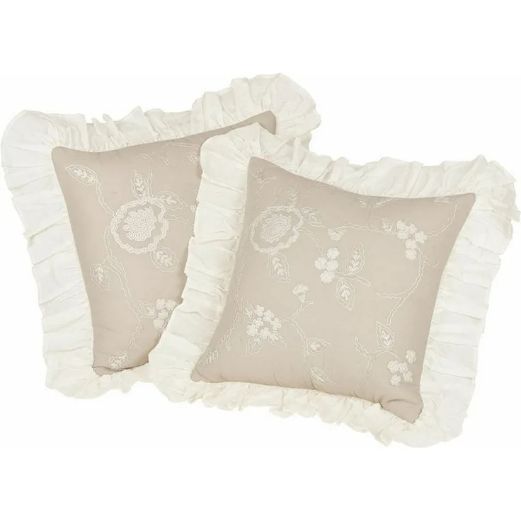 Mirabeau Kissenhülle Kissenhülle 2er Set Clarissa grau, (2 Stück)