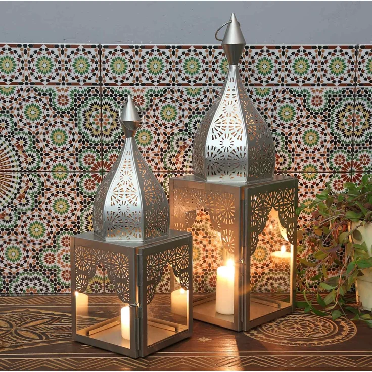 Orientalisches Windlicht Modena Silber L&M – Bild 14