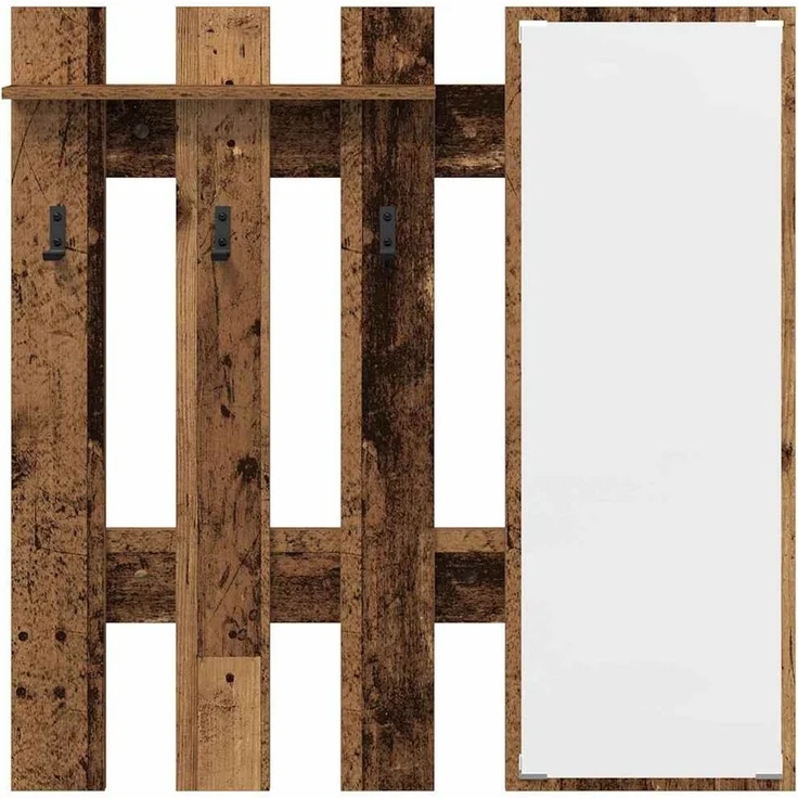 vidaXL Wandmontierter nachttisch Altholz 100 x 10 x 100 cm 874513 – Bild 5