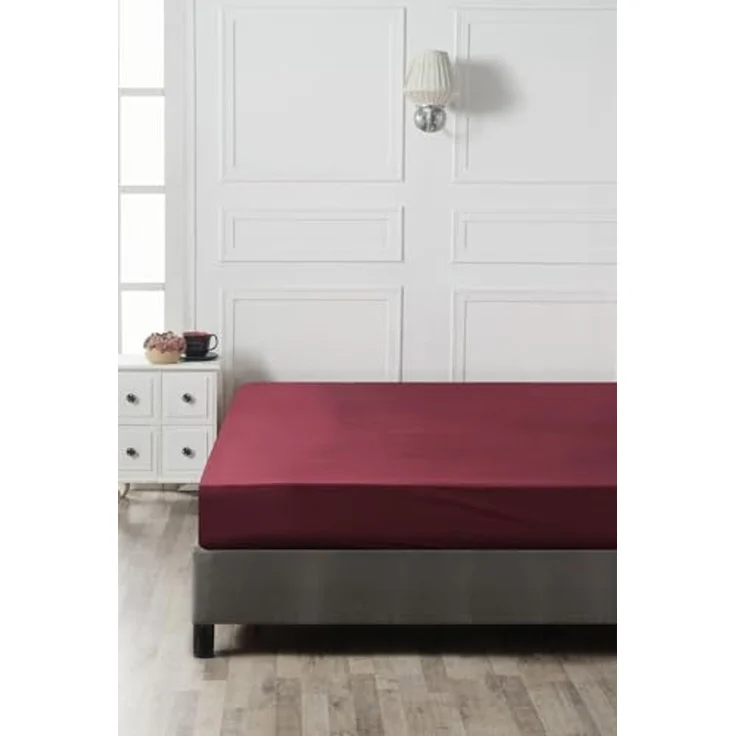L'essentiel Maison 'Maroon' Ranforce Queen Spannbettlaken (DE), Kastanienbraun, 200+30 x 150 cm – Bild 3