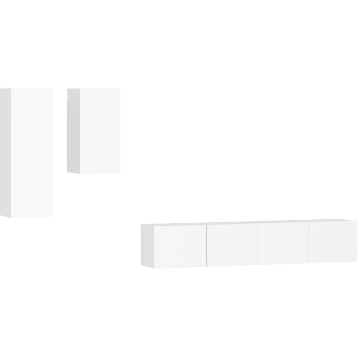 4-tlg. TV-Schrank-Set Weiß Holzwerkstoff [3114622]