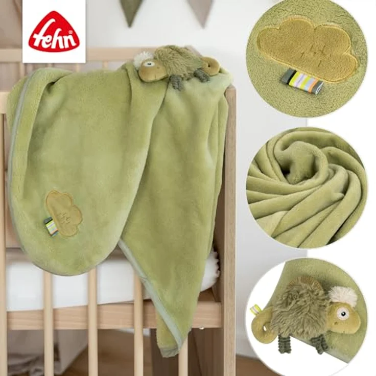 Fehn Kuscheldecke 100x75 cm Chamäleon Lazy, Crazy & Pink Khaki/Olive – Bild 5
