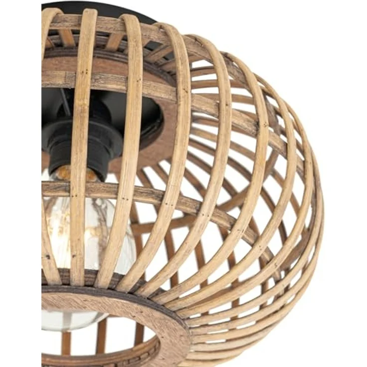 Qazqa Deckenleuchte Amira, ohne Leuchtmittel, E27, Naturel, Orientalisch, Bamboo, 1-flammig – Bild 2