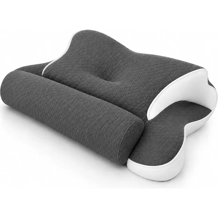 EXKLUSIV HEIMTEXTIL Ergonomisches Nackenstützkissen für Rücken, Seiten & Bauchschläfer - Memory Foam - hautfreundlicher Bambus Bezug - OEKO TEX® zertifiziert - 2in1 Funktion – Bild 1