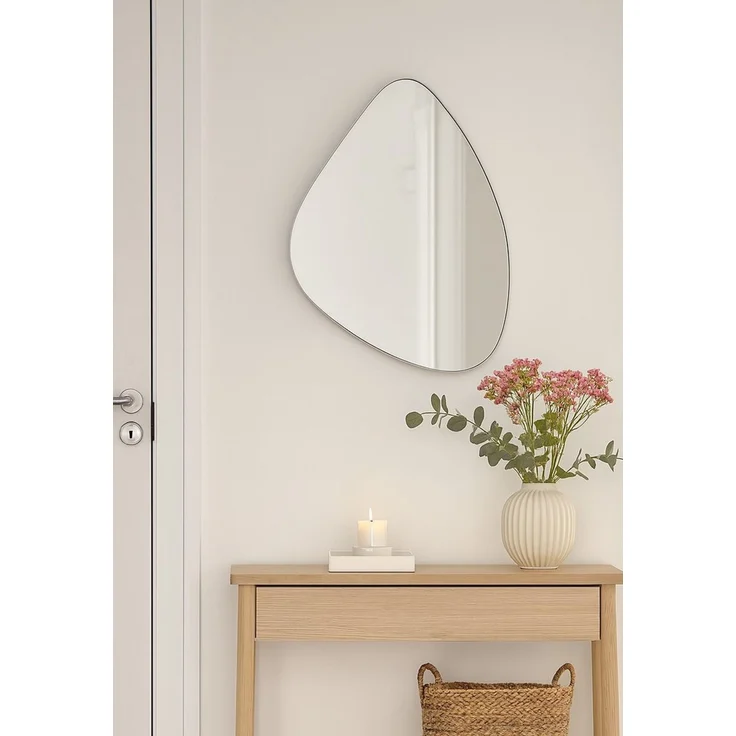 Wandspiegel in Silber – Modernes Design mit Metallrahmen (52x63 cm) – Bild 1