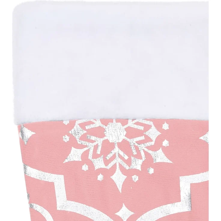 vidaXL Luxus-Weihnachtsbaumdecke mit Socke Rosa 150 cm Stoff 330286 – Bild 7