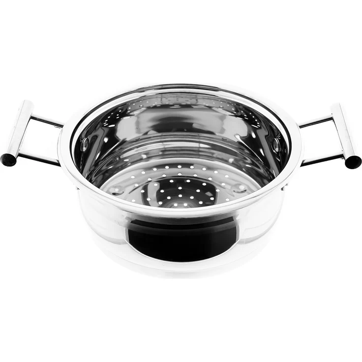 Sunay Couscous Pot aus Edelstahl Kochtopf mit Siebeinsatz in Silber 8L – Bild 6
