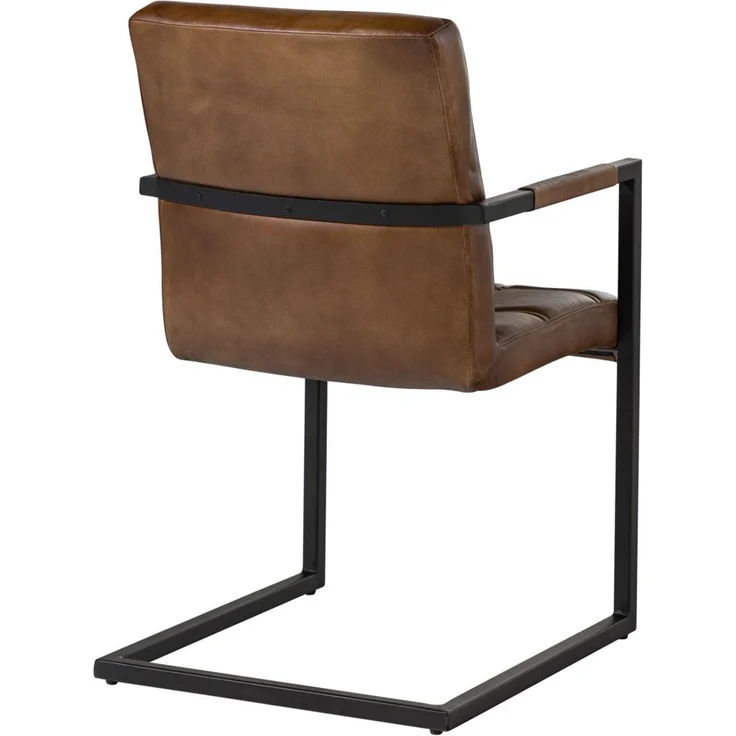 IRON LABEL Stuhl #24 51x62x79 braun Echtleder – Bild 9
