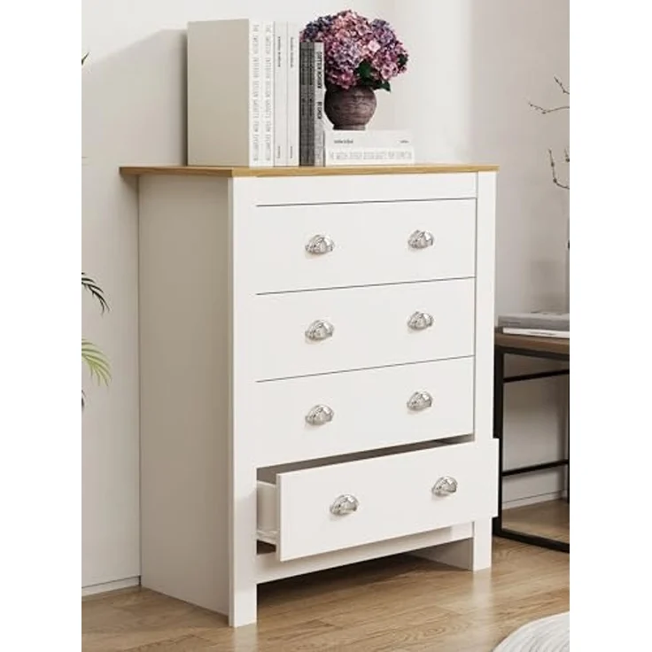 VCM Kommode & Sideboard Balusa 920372 Weiß H. 95 x B. 79 x T. 40 cm – Bild 2