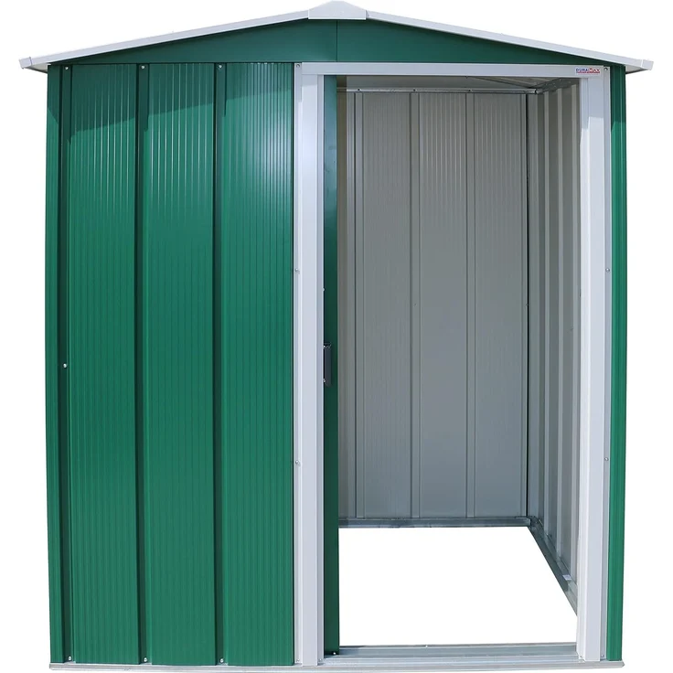 Duramax ECO 5x4 (1.56 m²) Metallgerätehaus, feuerverzinktes Metall gerätehaus - Geräteschuppen, verstärkte Dachkonstruktion, wartungsfreier und wetterfester Metallschuppen, Grün – Bild 5