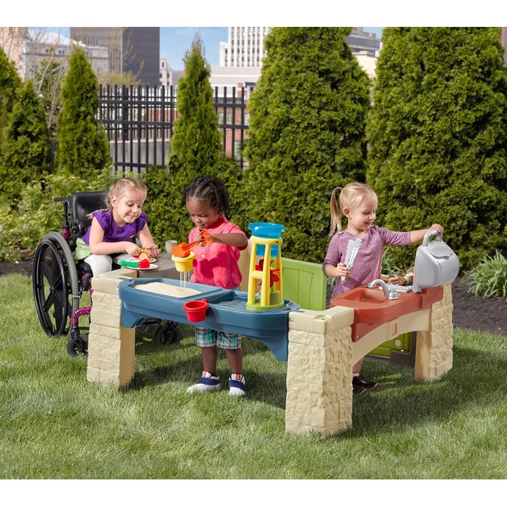 Spielhaus All Around Playtime Patio grün 152 cm – Bild 1
