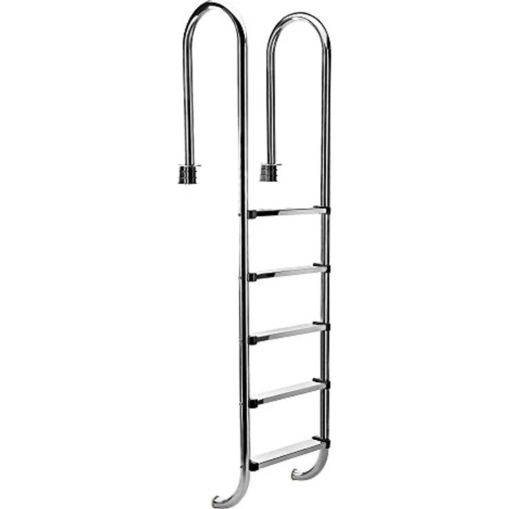 Poolleiter, 5-stufig, Edelstahl, 206,5 x 55 x 35,5 cm – Bild 2