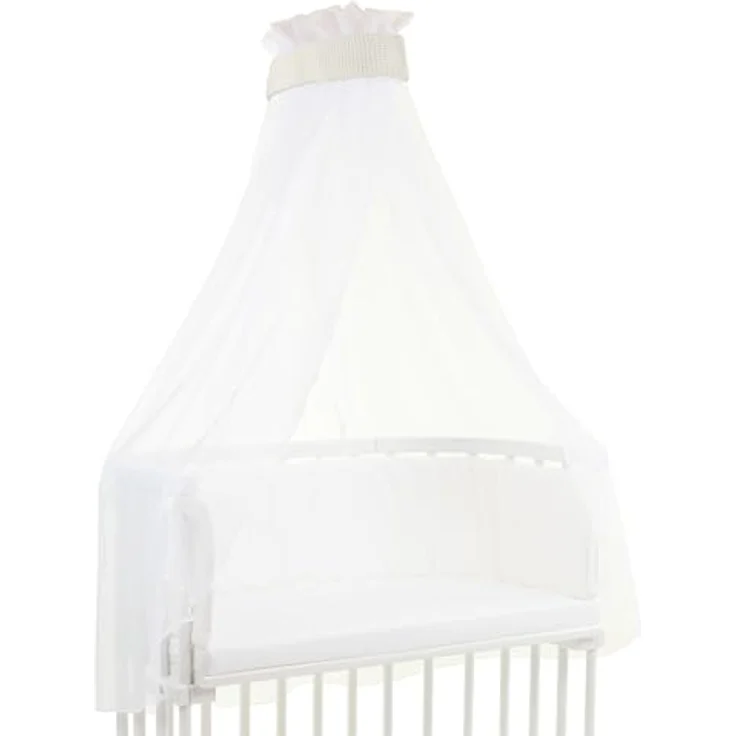 babybay Himmel Waffelpiqué mit Band passend für alle Modelle bis 96 cm Länge, ivory – Bild 2