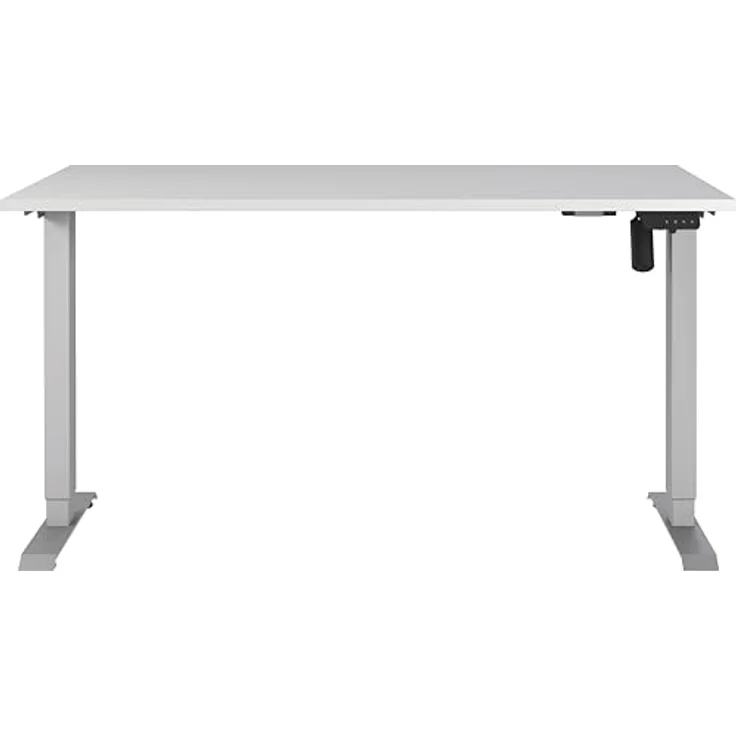 Germania Schreibtisch 8023-583, in Lichtgrau/Silber, elektr. höhenverstellbar, 140 x 119 x 80 cm (BxHxT) – Bild 4