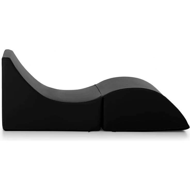 Dmora Klappbett Arbil, Pouf umwandelbar in ein Einzelbett, Chaiselongue aus Leder, 100 % Made in Italy, 130 x 50 x 50 cm, Schwarz – Bild 4
