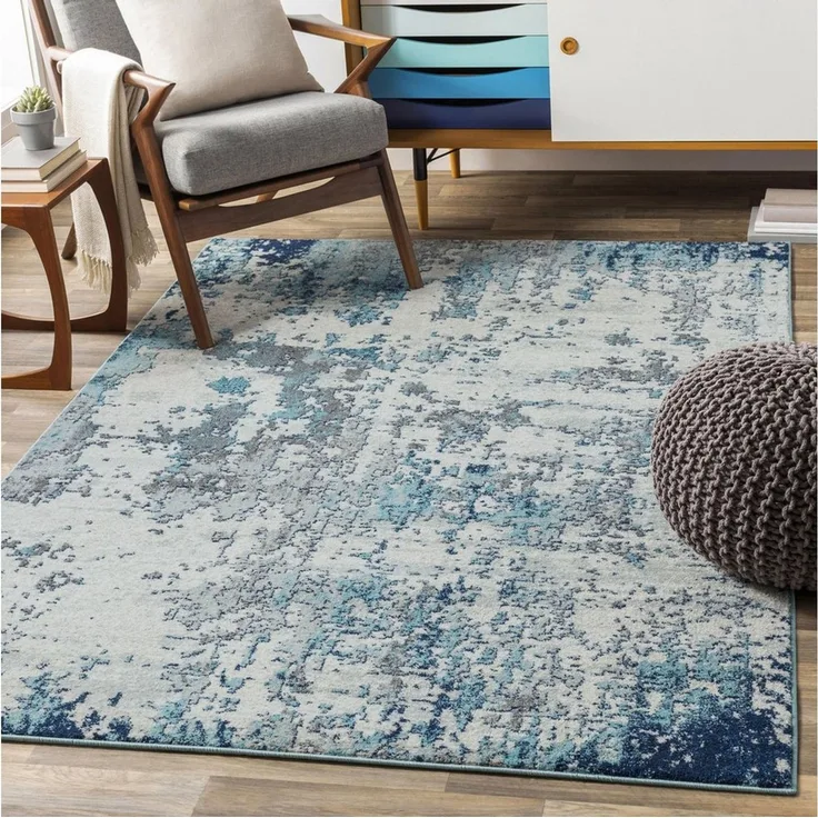 Livabliss Teppich DUNKIRK, rechteckig, Höhe: 11 mm, Moderner Designerteppich in Marmor Optik, Kurzflor Wohnzimmerteppich