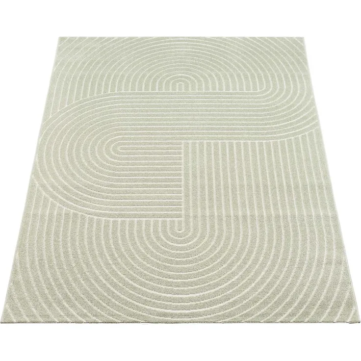 TaraCarpet Teppich TaraCarpet Zen Modern fürs Wohnzimmer Schlafzimmer und Outdoorteppich, rechteckig, Höhe: 5 mm, In&Outdoor Teppich hoch-tief 3D grün Wohnzimmer Schlafzimmer 200x290
