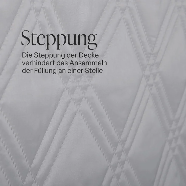 Tages-Decke XXL (220x240 cm) mit wattierter Zwischenlage, in verschiedenen gesteppten Patchwork Designs, Überwurf Steppbett Hellgrau – Bild 7