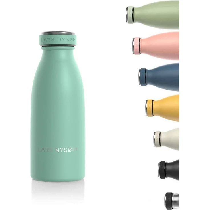 LARS NYSØM Thermoflasche Ren, Isolierflasche mit Vakuum Isolierung: 12h heiß / 24h kühl – Bild 1