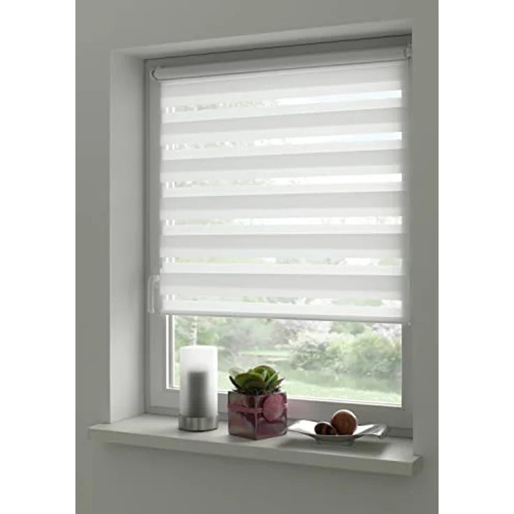 Seitenzugrollo Duo Klemmrollo Easyfix, my home, Lichtschutz, ohne Bohren, freihängend, Klemmfix, halbtransparent, vormontiert auf Montageschiene – Bild 5