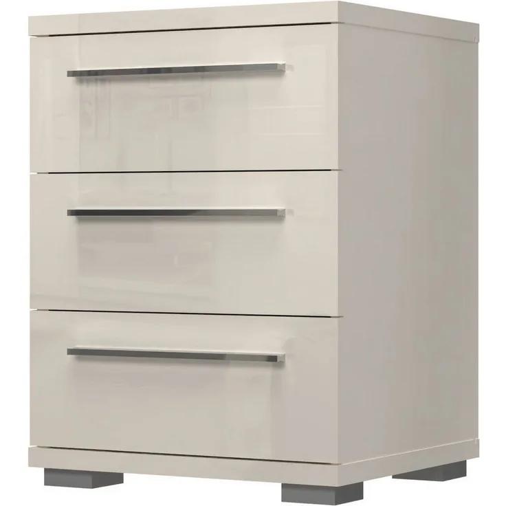 OTTO home Nachtkommode Piano, Nachttisch aus FSC-zertifiziertem Holzwerkstoff, Made in Europe (45/40/43 oder 61cm (B/T/H), ideal passend zum Boxspringbett), UV lackiert, hochglänzend, Soft-Close Funktion, 2 oder 3 Schubladen