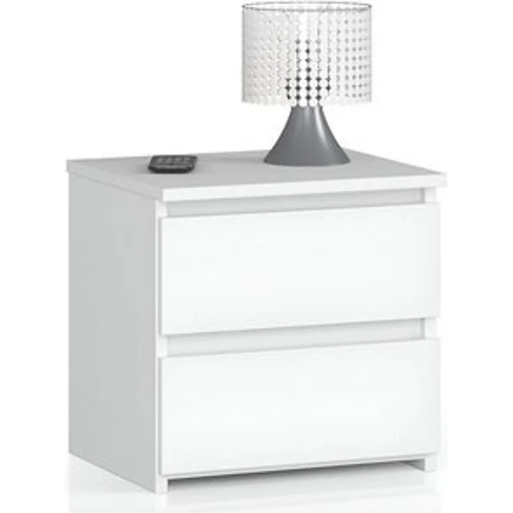 Home Collective Kommode 40 cm breit Holz Highboard Sideboard für Flur Schlafzimmer Wohnzimmer (Mehrzweckschrank Schrank schmal Kommode Schlafzimmer mit Schubladen), mit zwei schubladen 40 cm hoch viel Stauraum 2 Schubladen weiß – Bild 6