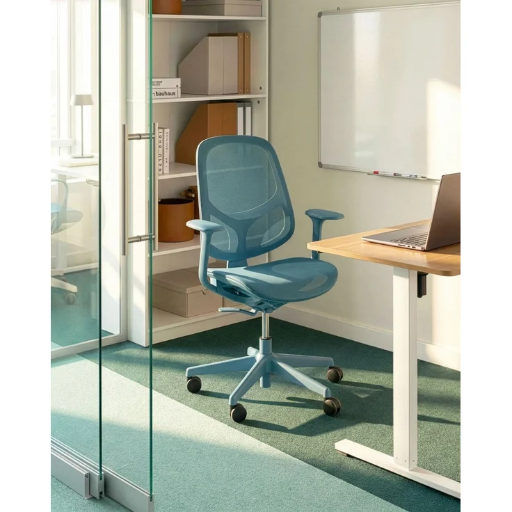 Bürostuhl AERI Stoff Hellblau – Bild 3