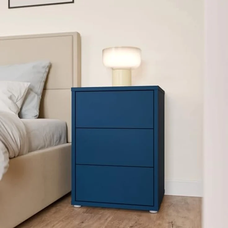 FORTE Nachtkommode Alice Springs, Schubkästen mit Vollauszug, Push to Open – Bild 3