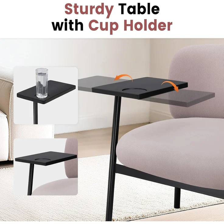COMHOMA Loungesessel Sessel Relaxsessel Ohrensessel modern, Polsterstuhl mit Metallbeinen, Einzelsofa für Wohnzimmer/Schlafzimmer/Garten, Lila – Bild 7