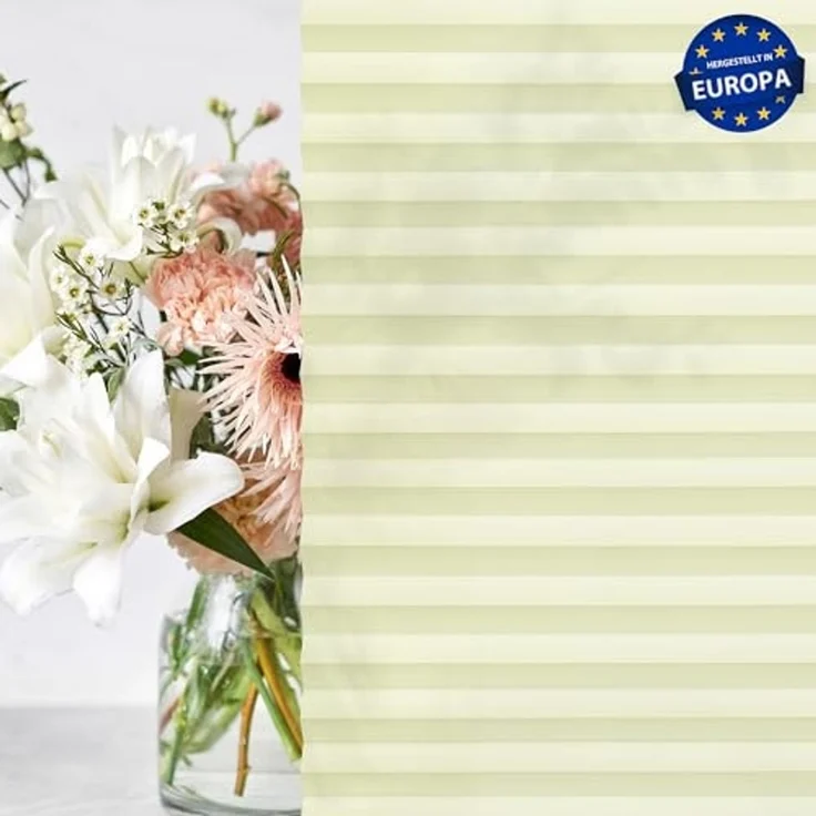 jalousiescout Plissee Pure Plissee Premium, 40 x 120 cm, creme, halbtransparent, ohne Bohren, verspannt, Klemmfix, Polyester-Stoff, blickdicht und lichtdurchlässig – Bild 4