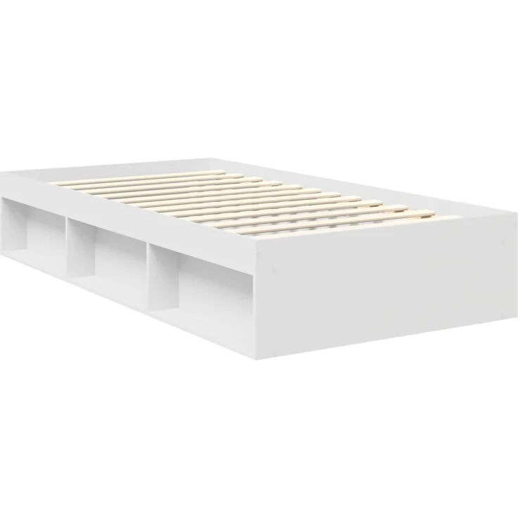 vidaXL Bettrahmen mit Kopfteil Weiß 100 x 200 cm Massives Kiefernholz 3412934 – Bild 4