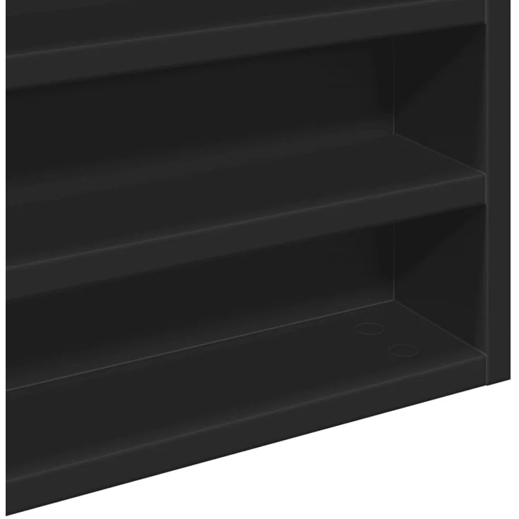 vidaXL Vitrinenschrank Schwarz 100x8,5x75 cm Holzwerkstoff 847934 – Bild 7