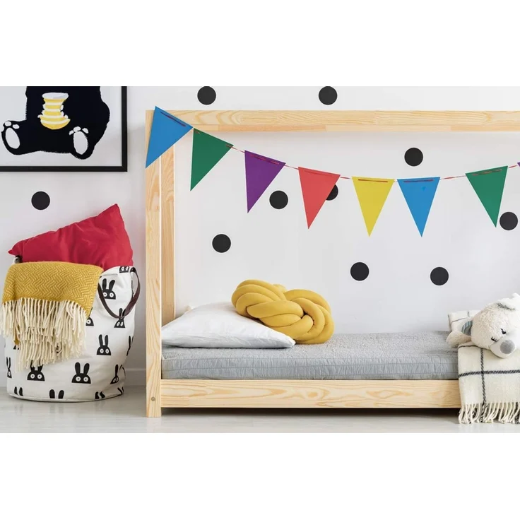 Selsey DALIDDA – Kinderbett Himmelbett mit Lattenrost Kiefernholz skandinavisch naturbelassen, 70x160 cm – Bild 4