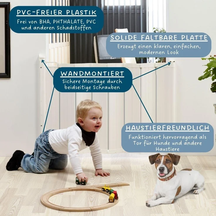 Guard Me by Baby Dan - das Gitter das automatisch faltet - hergestellt in Dänemark und vom TÜV GS geprüft – Bild 3