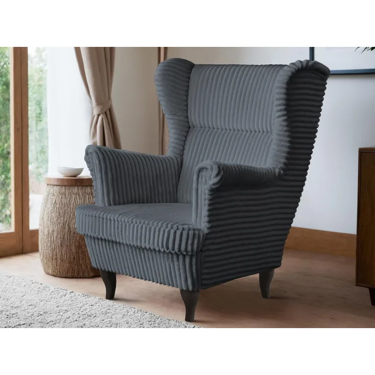 Beautysofa Sessel Moderner, bequemer, weicher, eleganter Sessel FELIX (Holzbeine, Farbe: Buche, Weiß oder Wenge – Ihre Wahl, Breite: 84 cm), Stoff Cord