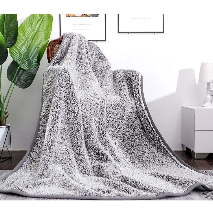 Sherpa Decke Kuscheldecke Flauschig Sofadecke Doppelgesicht Weich 130x150cm – Bild 7