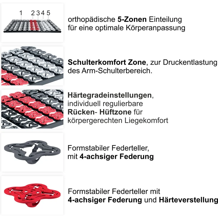 Setangebot 2x TerraMed T-Flex Teller-Lattenrost. nicht verstellbar – Bild 5