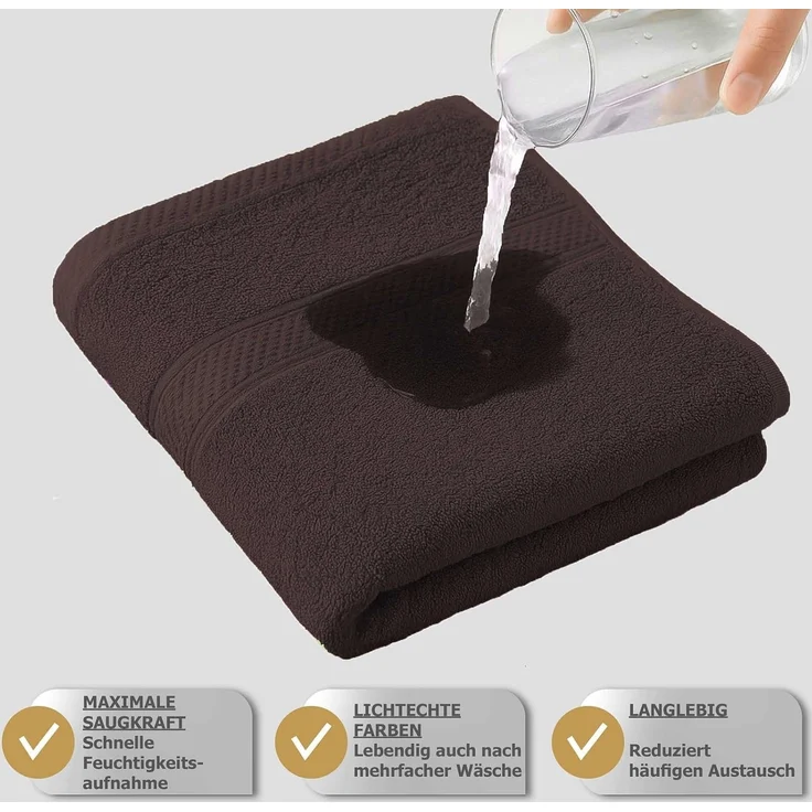 TRENDBUY24 Handtuch Set Handtücher Duschtücher Gästetücher Baumwolle Frottee Premium 4er Set, 100% Baumwolle (4-St), Duschtuch – Bild 4