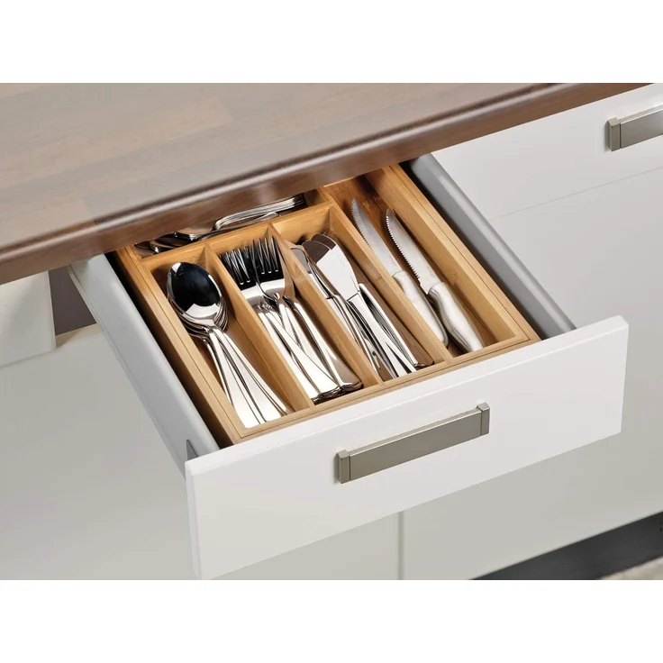 Esmeyer Besteckkasten Simon 5-7 Fächer ausziehbar Bambusholz braun – Bild 4
