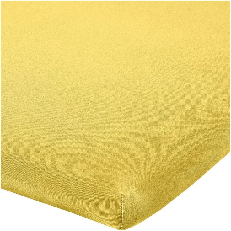 Erwin Müller 'Freising' Spannbettlaken, Gummizug: Rundumgummi, 1 Stück, Elasthan-Jersey-Stretch Uni, Gelb, 90x190 cm - 100x220 cm – Bild 1